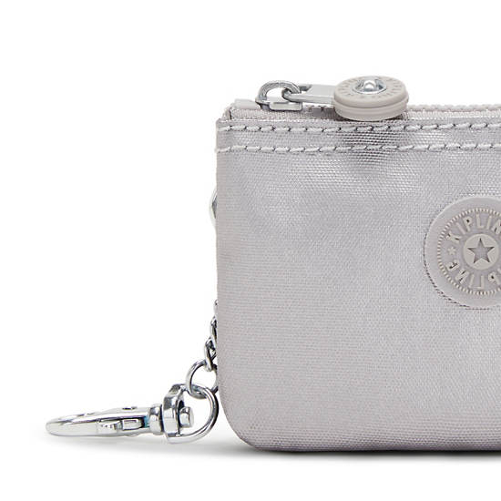 Kipling Creativity Mini Metallic Pouch Keychain Väska Silver | SE 1114WN